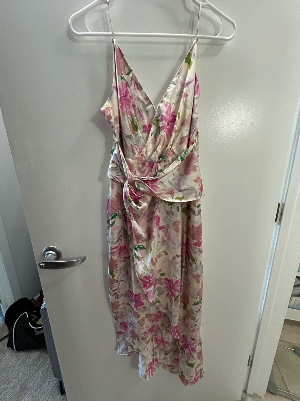Astr Floral Maxi Dress in Pink and Green